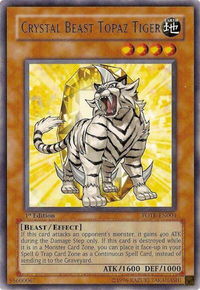 Crystal Beast Topaz Tiger - Force of the Breaker (FOTB) #FOTB-EN004 - Rare YuGiOh Trading Card