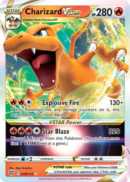 Charizard VSTAR - SWSH09: Brilliant Stars Pokémon trading card