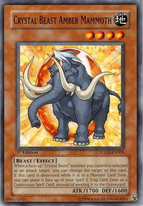 Crystal Beast Amber Mammoth - Force of the Breaker (FOTB) #FOTB-EN005 - Common / Short Print YuGiOh Trading Card