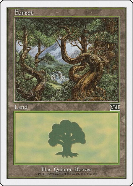 Forest (347) - Classic Sixth Edition Magic: The Gathering trading card