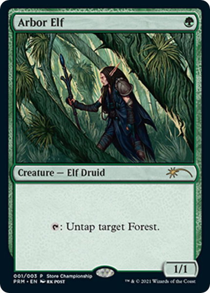 Arbor Elf trading card from Game Day & Store Championship Promos Arbor Elf - Game Day & Store Championship Promos Magic: The Gathering trading card
