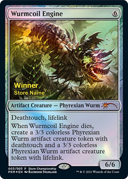 Wurmcoil Engine (Winner) trading card from Game Day & Store Championship Promos Wurmcoil Engine (Winner) - Game Day & Store Championship Promos Magic: The Gathering trading card