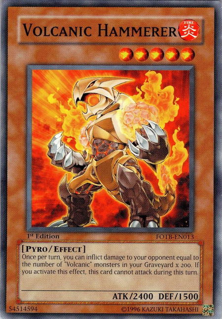 Volcanic Hammerer - Force of the Breaker YuGiOh trading card