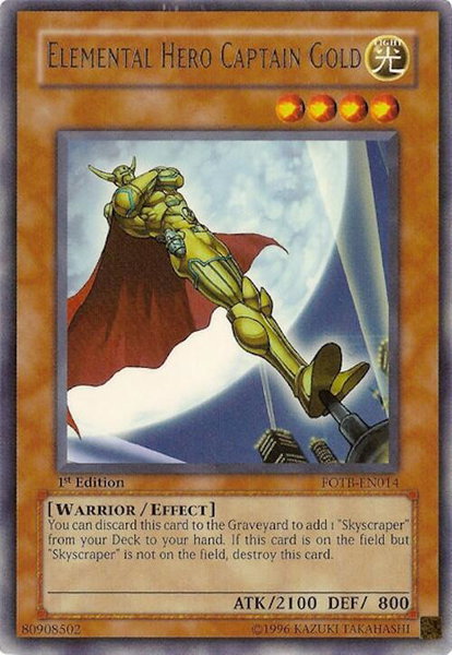 Elemental Hero Captain Gold - Force of the Breaker YuGiOh trading card
