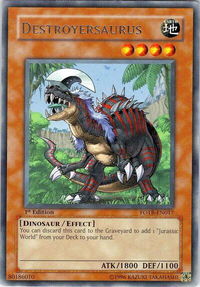Destroyersaurus - Force of the Breaker (FOTB) #FOTB-EN017 - Rare YuGiOh Trading Card