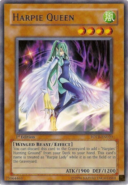 Harpie Queen trading card from Force of the Breaker Harpie Queen - Force of the Breaker YuGiOh trading card