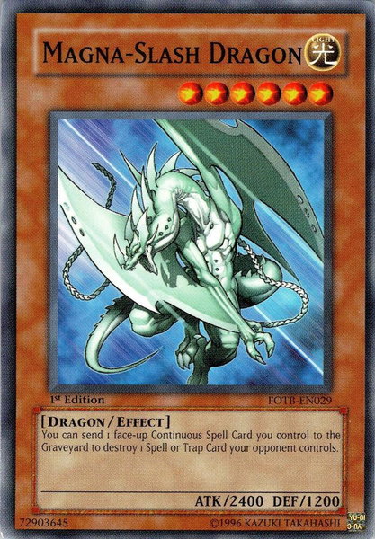 Magna-Slash Dragon trading card from Force of the Breaker Magna-Slash Dragon - Force of the Breaker YuGiOh trading card