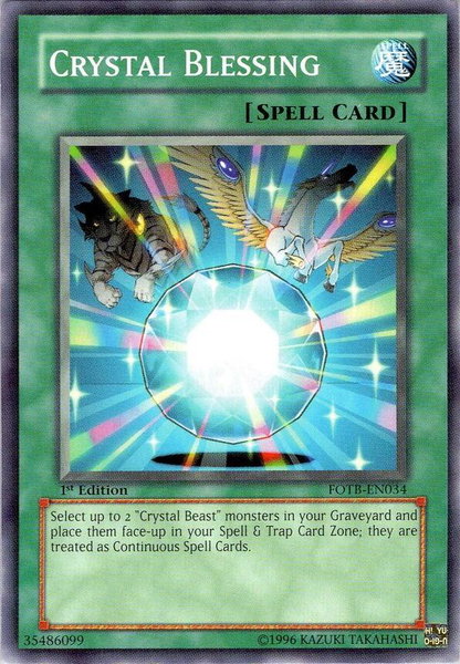 Crystal Blessing - Force of the Breaker YuGiOh trading card