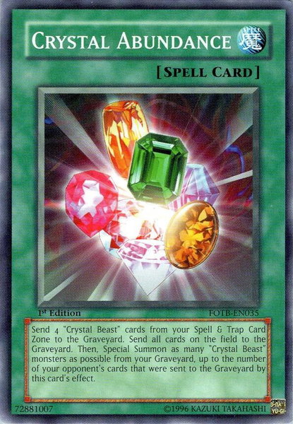 Crystal Abundance - Force of the Breaker YuGiOh trading card