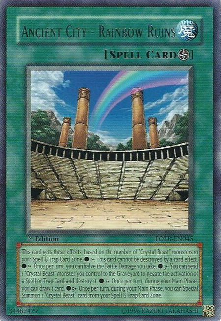Ancient City - Rainbow Ruins - Force of the Breaker YuGiOh trading card