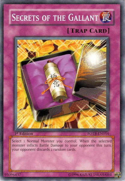 Secrets of the Gallant trading card from Force of the Breaker Secrets of the Gallant - Force of the Breaker YuGiOh trading card