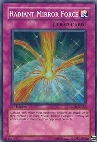 Radiant Mirror Force - Force of the Breaker YuGiOh trading card