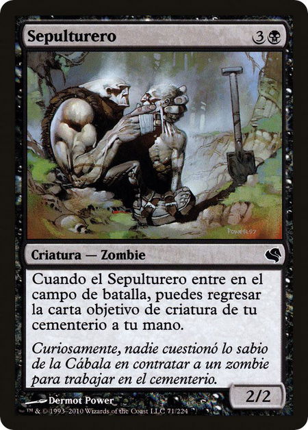 Gravedigger (Spanish) - "Sepulturero" - Magic Encyclopedia 2011 (Salvat) Magic: The Gathering trading card