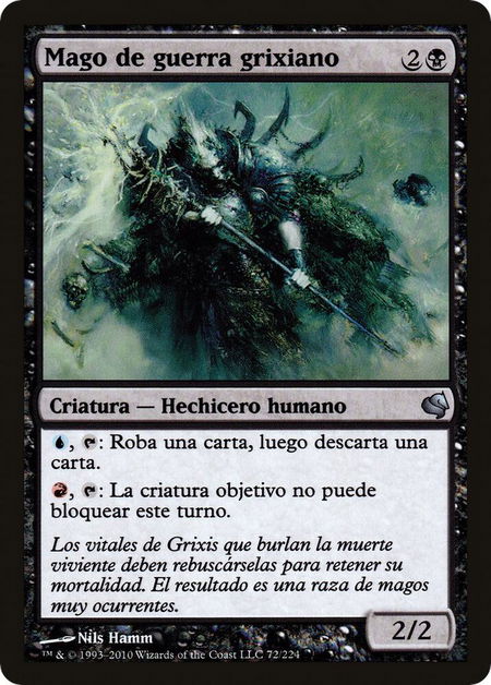 Grixis Battlemage (Spanish) - "Mago de guerra grixiano" - Magic Encyclopedia 2011 (Salvat) Magic: The Gathering trading card