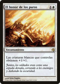 Honor of the Pure (Spanish) - "El honor de los puros" - Magic Encyclopedia 2011 (Salvat) (PS11) #11 - Rare Magic: The Gathering Trading Card