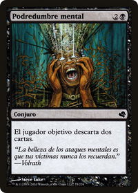 Mind Rot (Spanish) - "Podredumbre mental" - Magic Encyclopedia 2011 (Salvat) (PS11) #75 - Common Magic: The Gathering Trading Card