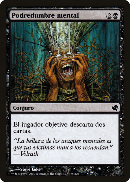 Mind Rot (Spanish) - "Podredumbre mental" - Magic Encyclopedia 2011 (Salvat) Magic: The Gathering trading card