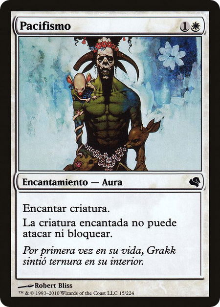 Pacifism (Spanish) - "Pacifismo" - Magic Encyclopedia 2011 (Salvat) Magic: The Gathering trading card