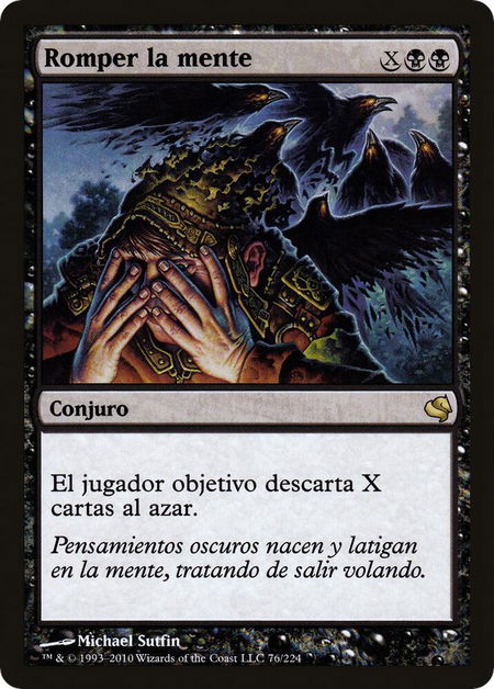Mind Shatter (Spanish) - "Romper la mente" trading card from Magic Encyclopedia 2011 (Salvat) Mind Shatter (Spanish) - "Romper la mente" - Magic Encyclopedia 2011 (Salvat) Magic: The Gathering trading card
