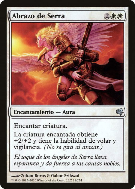 Serra's Embrace (Spanish) - "Abrazo de Serra" - Magic Encyclopedia 2011 (Salvat) Magic: The Gathering trading card