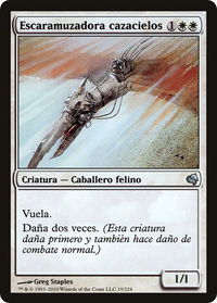 Skyhunter Skirmisher (Spanish) - "Escaramuzadora cazacielos" - Magic Encyclopedia 2011 (Salvat) (PS11) #19 - Uncommon Magic: The Gathering Trading Card