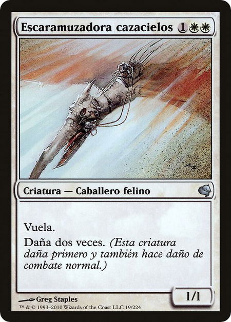 Skyhunter Skirmisher (Spanish) - "Escaramuzadora cazacielos" - Magic Encyclopedia 2011 (Salvat) Magic: The Gathering trading card