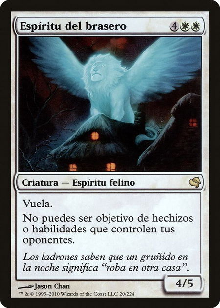 Spirit of the Hearth (Spanish) - "Espiritu del brasero" trading card from Magic Encyclopedia 2011 (Salvat) Spirit of the Hearth (Spanish) - "Espiritu del brasero" - Magic Encyclopedia 2011 (Salvat) Magic: The Gathering trading card