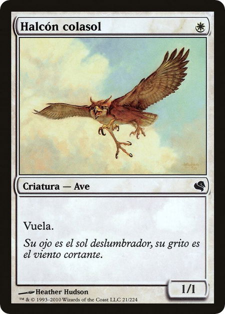 Suntail Hawk (Spanish) - "Halcon colasol" - Magic Encyclopedia 2011 (Salvat) Magic: The Gathering trading card