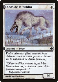 Tundra Wolves (Spanish) - "Lobos de la tundra" - Magic Encyclopedia 2011 (Salvat) (PS11) #22 - Common Magic: The Gathering Trading Card