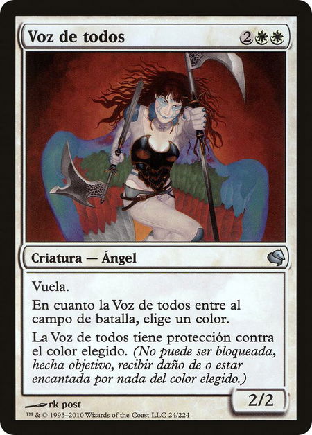 Voice of All (Spanish) - "Voz de todos" - Magic Encyclopedia 2011 (Salvat) Magic: The Gathering trading card