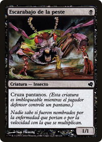 Plague Beetle (Spanish) - "Escarabajo de la peste" - Magic Encyclopedia 2011 (Salvat) (PS11) #80 - Common Magic: The Gathering Trading Card