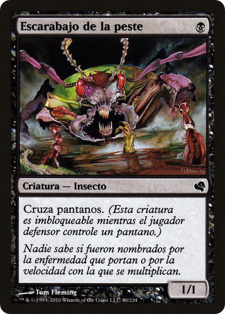 Plague Beetle (Spanish) - "Escarabajo de la peste" trading card from Magic Encyclopedia 2011 (Salvat) Plague Beetle (Spanish) - "Escarabajo de la peste" - Magic Encyclopedia 2011 (Salvat) Magic: The Gathering trading card