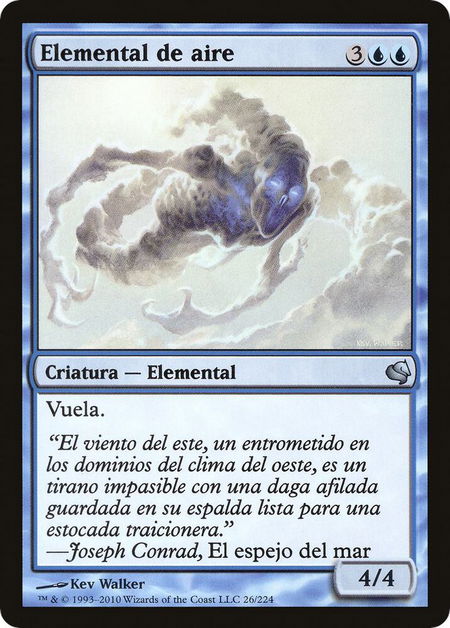 Air Elemental (Spanish) - "Elemental de aire" - Magic Encyclopedia 2011 (Salvat) Magic: The Gathering trading card