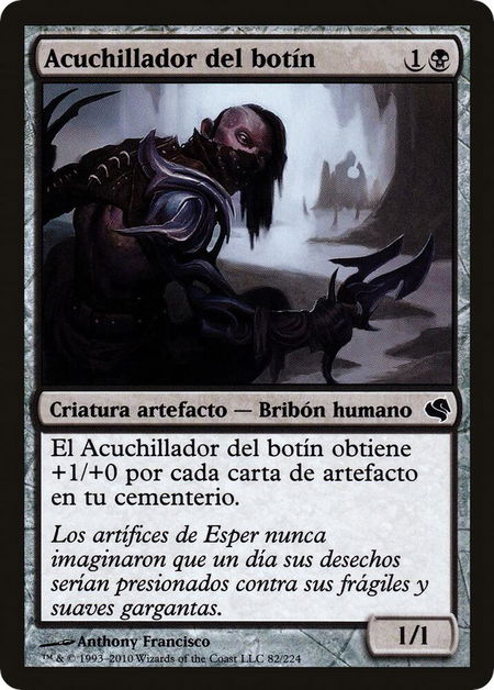 Salvage Slasher (Spanish) - "Acuchillador del botin" - Magic Encyclopedia 2011 (Salvat) Magic: The Gathering trading card