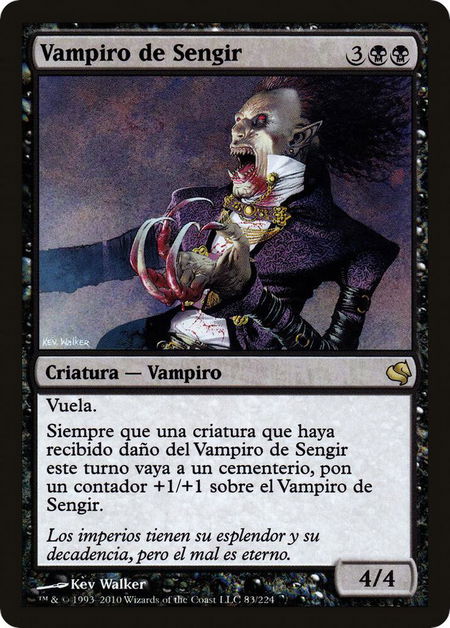 Sengir Vampire (Spanish) - "Vampiro de Sengir" - Magic Encyclopedia 2011 (Salvat) Magic: The Gathering trading card