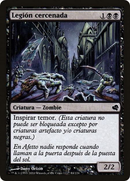 Severed Legion (Spanish) - "Legion cercenada" trading card from Magic Encyclopedia 2011 (Salvat) Severed Legion (Spanish) - "Legion cercenada" - Magic Encyclopedia 2011 (Salvat) Magic: The Gathering trading card