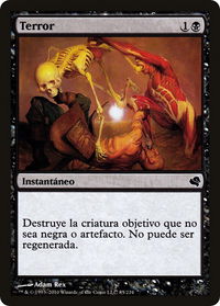 Terror (Spanish) - "Terror" - Magic Encyclopedia 2011 (Salvat) (PS11) #85 - Common Magic: The Gathering Trading Card