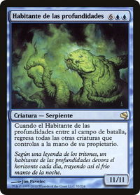 Denizen of the Deep (Spanish) - "Habitante de las profundidades" - Magic Encyclopedia 2011 (Salvat) (PS11) #32 - Rare Magic: The Gathering Trading Card