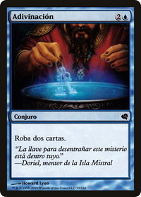 Divination (Spanish) - "Adivinacion" - Magic Encyclopedia 2011 (Salvat) (PS11) #33 - Common Magic: The Gathering Trading Card
