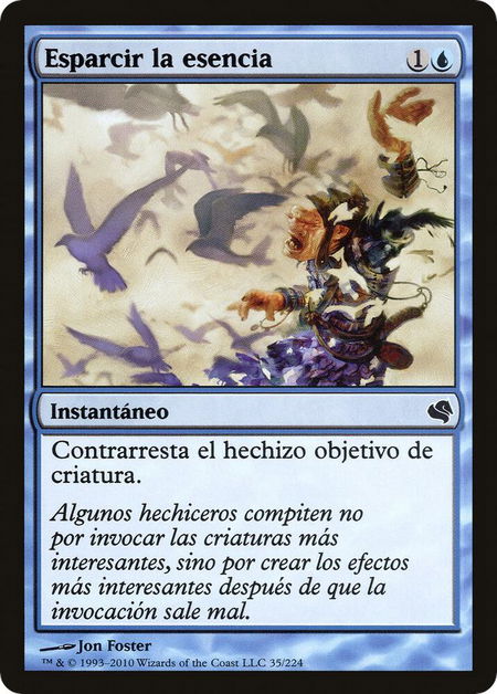 Essence Scatter (Spanish) - "Esparcir la esencia" trading card from Magic Encyclopedia 2011 (Salvat) Essence Scatter (Spanish) - "Esparcir la esencia" - Magic Encyclopedia 2011 (Salvat) Magic: The Gathering trading card
