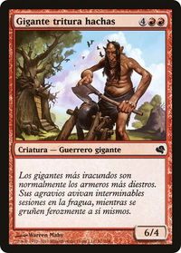 Axegrinder Giant (Spanish) - "Gigante tritura hachas" - Magic Encyclopedia 2011 (Salvat) (PS11) #91 - Common Magic: The Gathering Trading Card