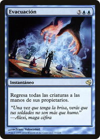 Evacuation (Spanish) - "Evacuacion" - Magic Encyclopedia 2011 (Salvat) (PS11) #37 - Rare Magic: The Gathering Trading Card