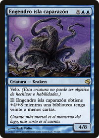 Isleback Spawn (Spanish) - "Engendro isla caparazon" - Magic Encyclopedia 2011 (Salvat) (PS11) #40 - Rare Magic: The Gathering Trading Card