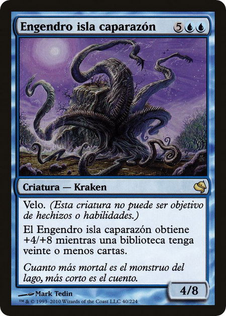 Isleback Spawn (Spanish) - "Engendro isla caparazon" trading card from Magic Encyclopedia 2011 (Salvat) Isleback Spawn (Spanish) - "Engendro isla caparazon" - Magic Encyclopedia 2011 (Salvat) Magic: The Gathering trading card