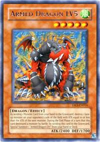 Armed Dragon LV5 trading card from Dark Revelation Volume 3 Armed Dragon LV5 - Dark Revelation Volume 3 YuGiOh trading card