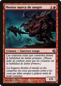 Bloodmark Mentor (Spanish) - "Mentor marca de sangre" - Magic Encyclopedia 2011 (Salvat) (PS11) #94 - Uncommon Magic: The Gathering Trading Card