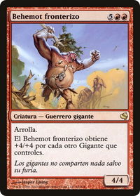 Borderland Behemoth (Spanish) - "Behemot fronterizo" - Magic Encyclopedia 2011 (Salvat) (PS11) #95 - Rare Magic: The Gathering Trading Card