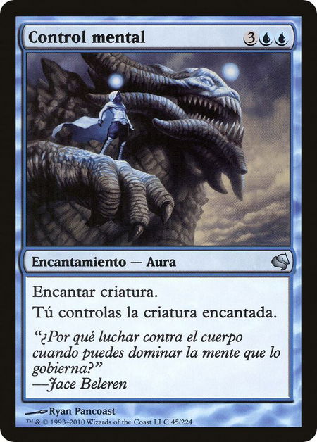 Mind Control (Spanish) - "Control mental" trading card from Magic Encyclopedia 2011 (Salvat) Mind Control (Spanish) - "Control mental" - Magic Encyclopedia 2011 (Salvat) Magic: The Gathering trading card