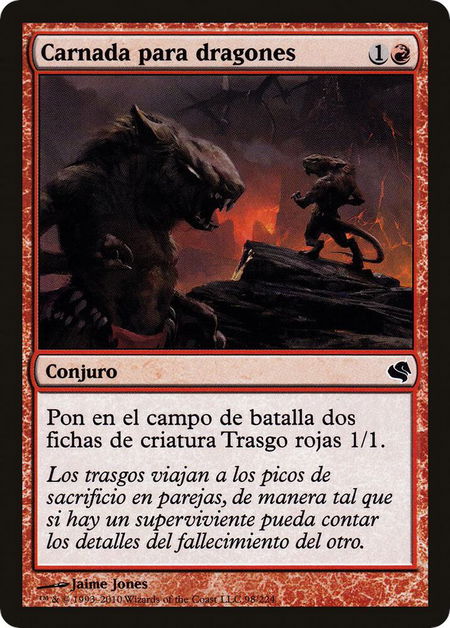 Dragon Fodder (Spanish) - "Carnada para dragones" - Magic Encyclopedia 2011 (Salvat) Magic: The Gathering trading card