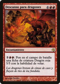 Dragon Roost (Spanish) - "Descanso para dragones" - Magic Encyclopedia 2011 (Salvat) (PS11) #99 - Rare Magic: The Gathering Trading Card